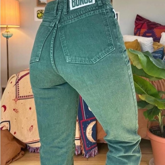 Bongo Women's Green Jeans - Picture 1 of 1